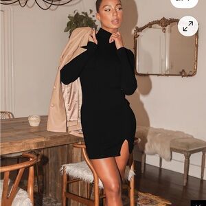 Lulu's Chic Black Long Sleeve Dress
